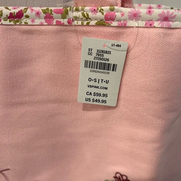 Victoria’s Secret PINK Floral Canvas Tote Bag - Picture 4 of 5